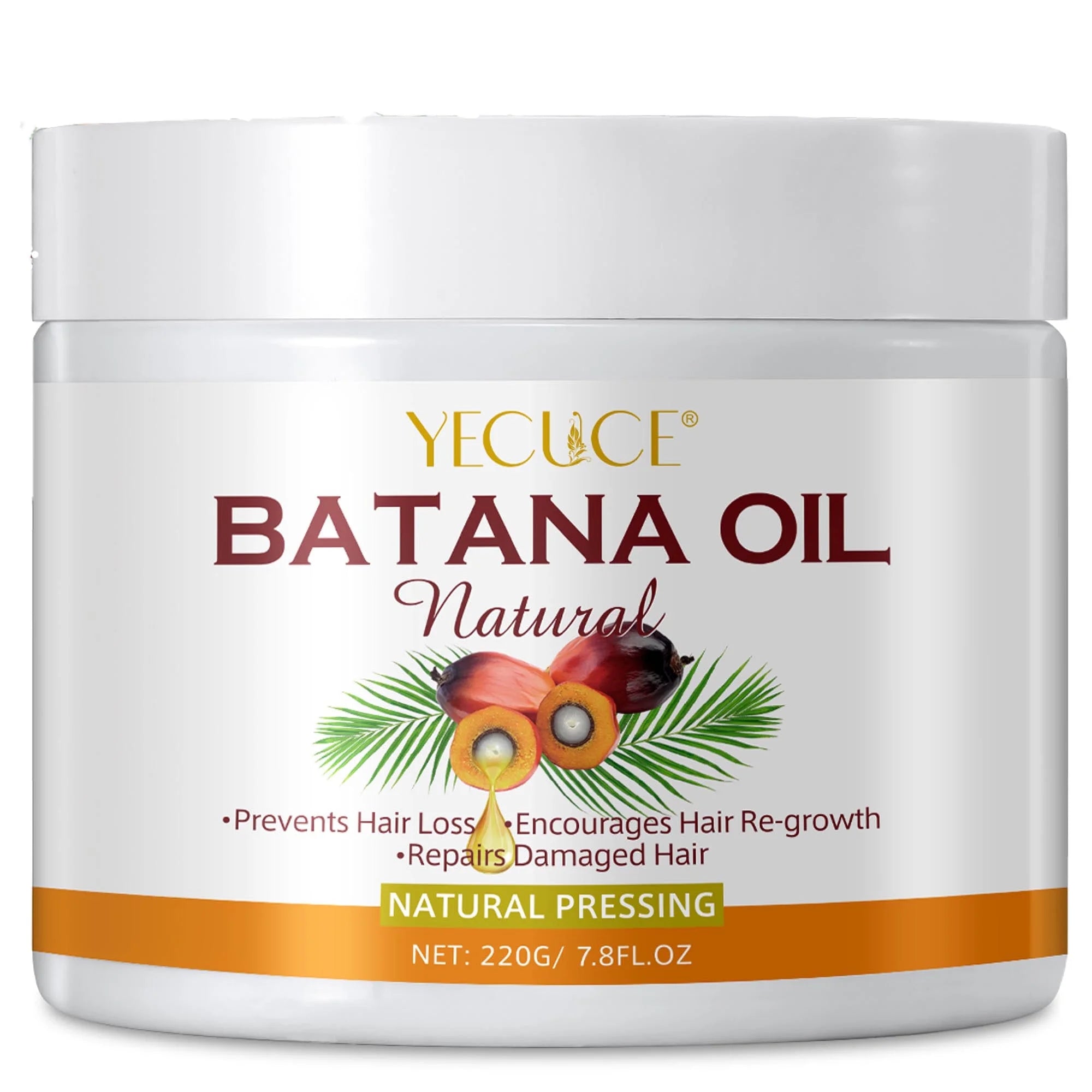 Batana Hair Oil for Women & Men - 100% Pure and Natural - Repair Damage Hair - Restore Hair Health, 220G/7.8Floz