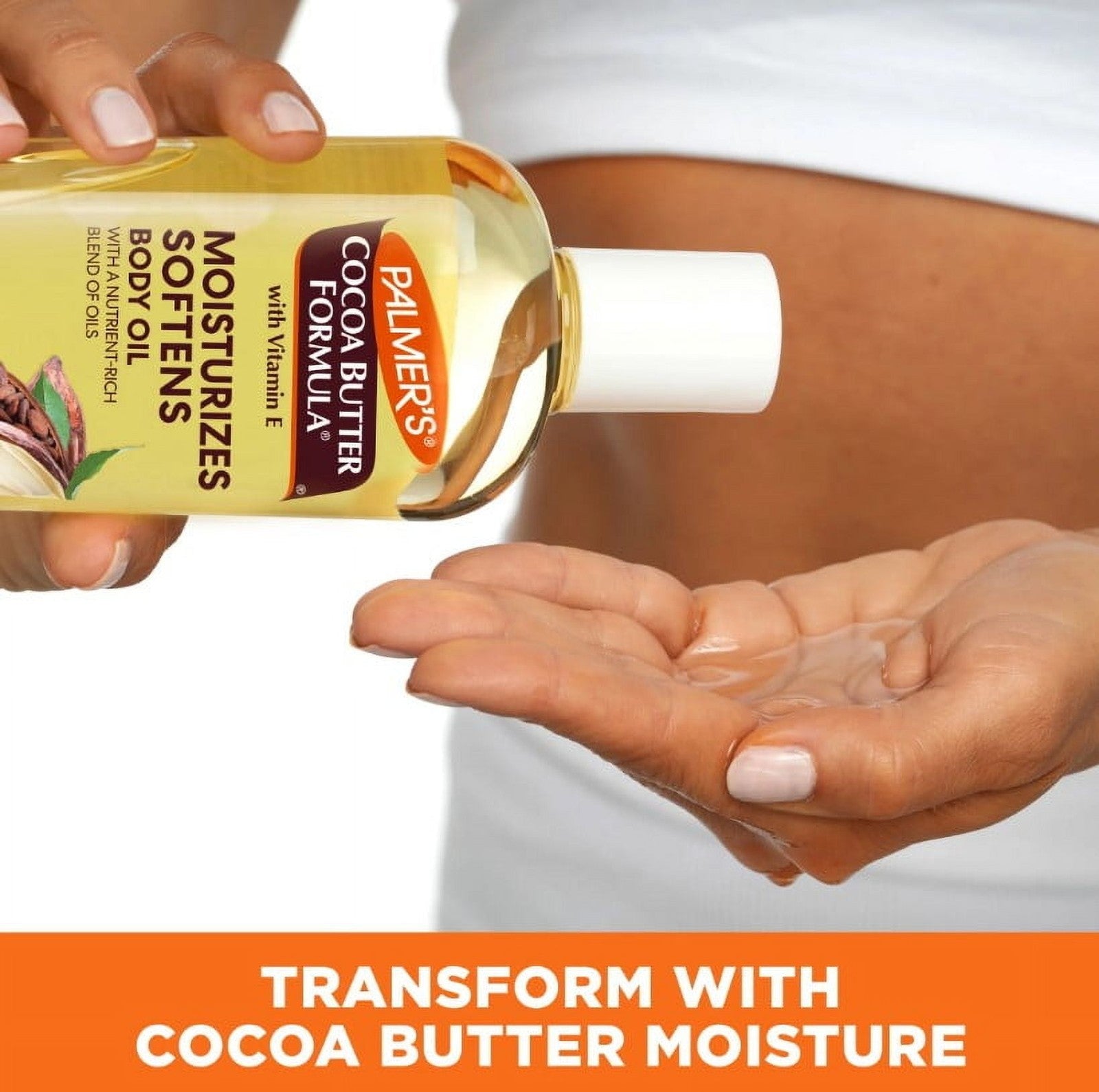 Cocoa Butter Formula Body Oil with Vitamin E: Instant Hydration and Radiant Glow