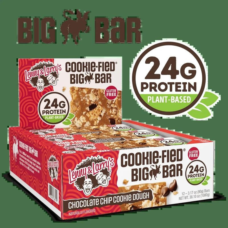 Cookie-Fied Big Bar Chocolate Chip Cookie Dough, Plant-Based Protein Bar, Gluten