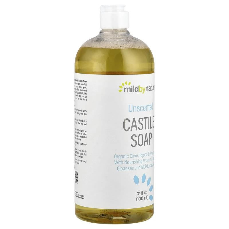 Castile Soap, Unscented , 34 Fl Oz (1,005 Ml)