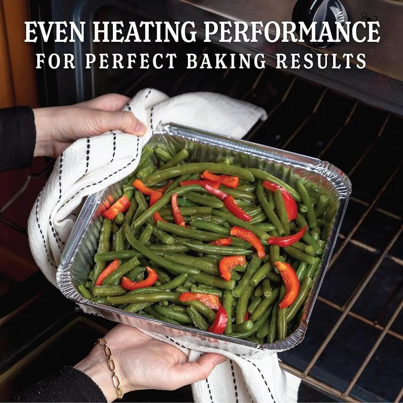 Aluminum Foil Baking Pans 9" X 9" X 2" Square Tin Foil Cake Pan for Ovens
