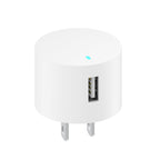 Onn 12W Single USB-A Port Wall Charger with 3Ft Micro-Usb to USB Cable, Foldable Plug, White