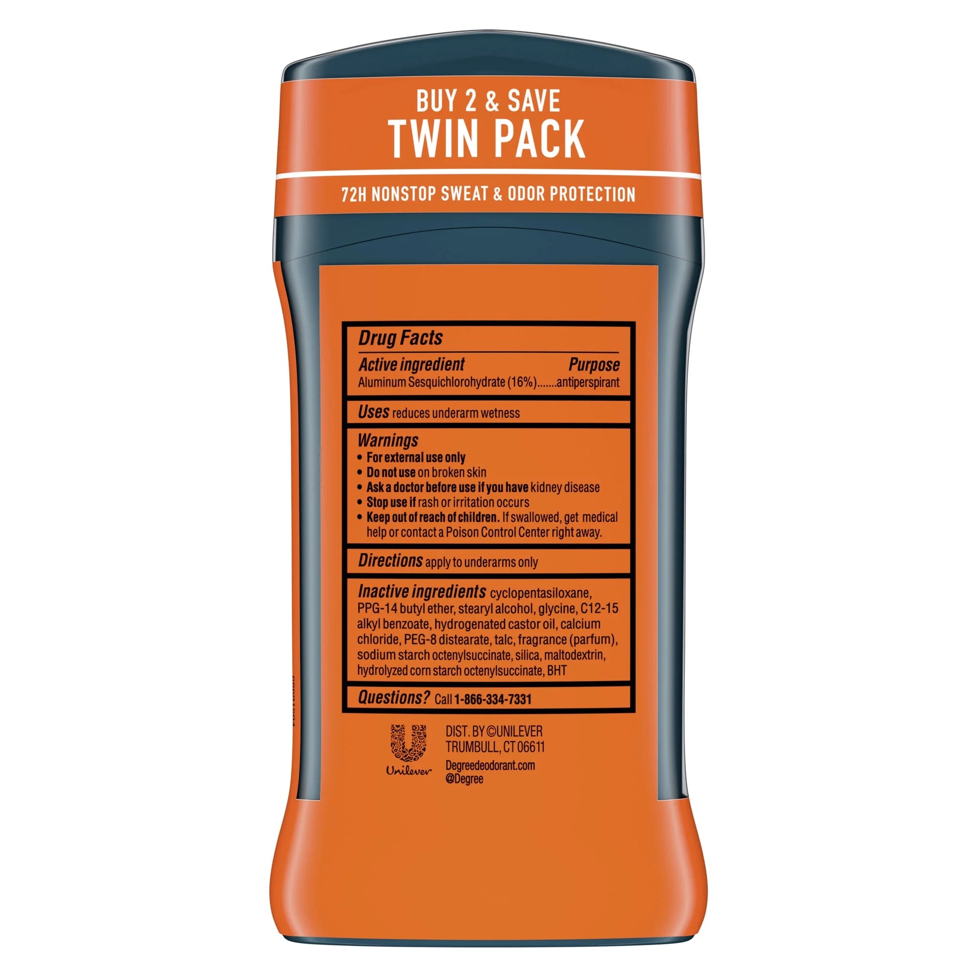 Advanced Long Lasting Antiperspirant Deodorant Stick Twin Pack, Adventure, 2.7 Oz