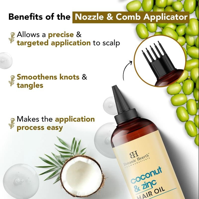 Coconut & Zinc Pyrithione Hair Oil (6.7 Fl Oz) | Moisturizing and Nourishing Hai