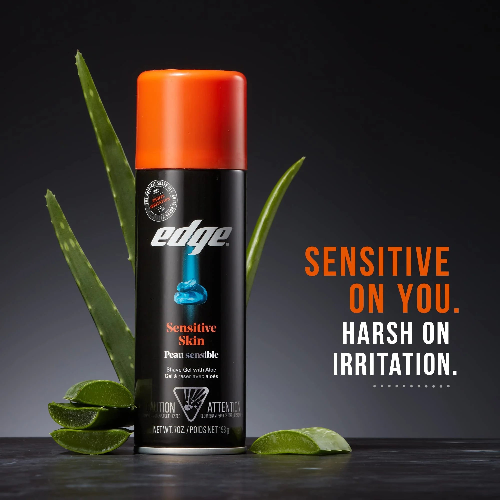 Edge Shave Gel for Men, Sensitive Skin with Aloe, 7Oz (3 Pack) - Shaving Gel for Men That Moisturizes, Protects and Soothes to Help Reduce Skin Irritation