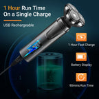 Electric Shaver for Men, Cordless 3-In-1 Beard Trimmer, Nose Hair Razor ,Waterpr