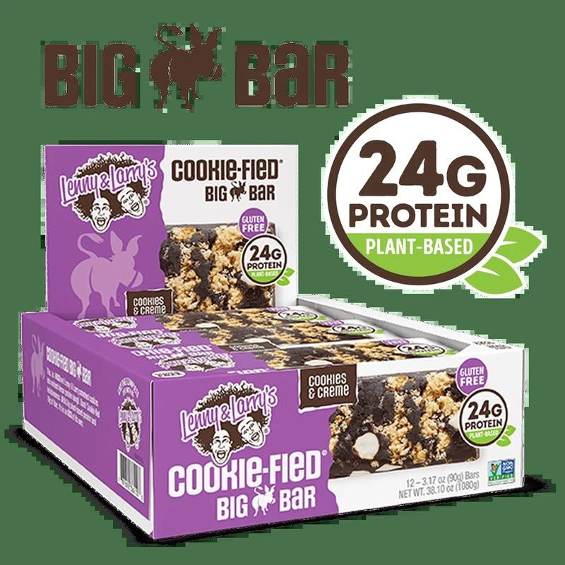 Cookie-Fied Big Bar Cookies & Creme, Plant-Based Protein Bar, Gluten-Free, Vegan
