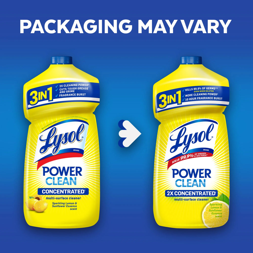 Lysol Power Clean Multi-Surface Cleaner, 2X Concentrated Pour, 48 Fl Oz