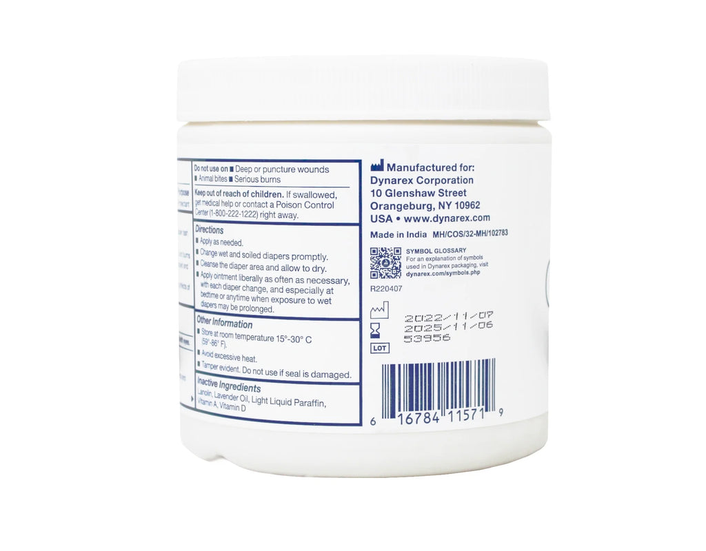 Dynarex Vitamins a and D Ointment for Skin Irritation 15 Oz Jar 2 Ct | Diaper Rash Cream | Baby Cream | Healing Ointment | a and D Ointment for Adults | Tattoo Healing Ointment | Rash Cream for Adults
