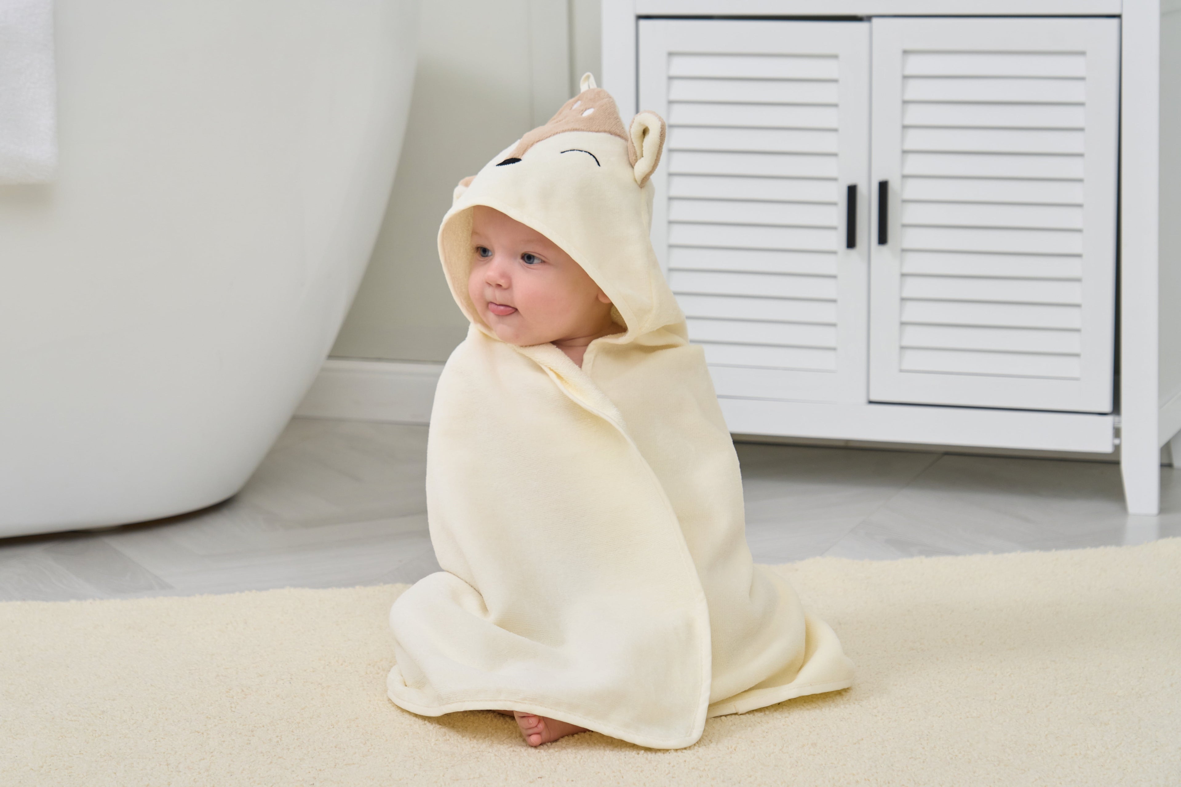Parent'S Choice Cotton Deer Baby Hooded Towel