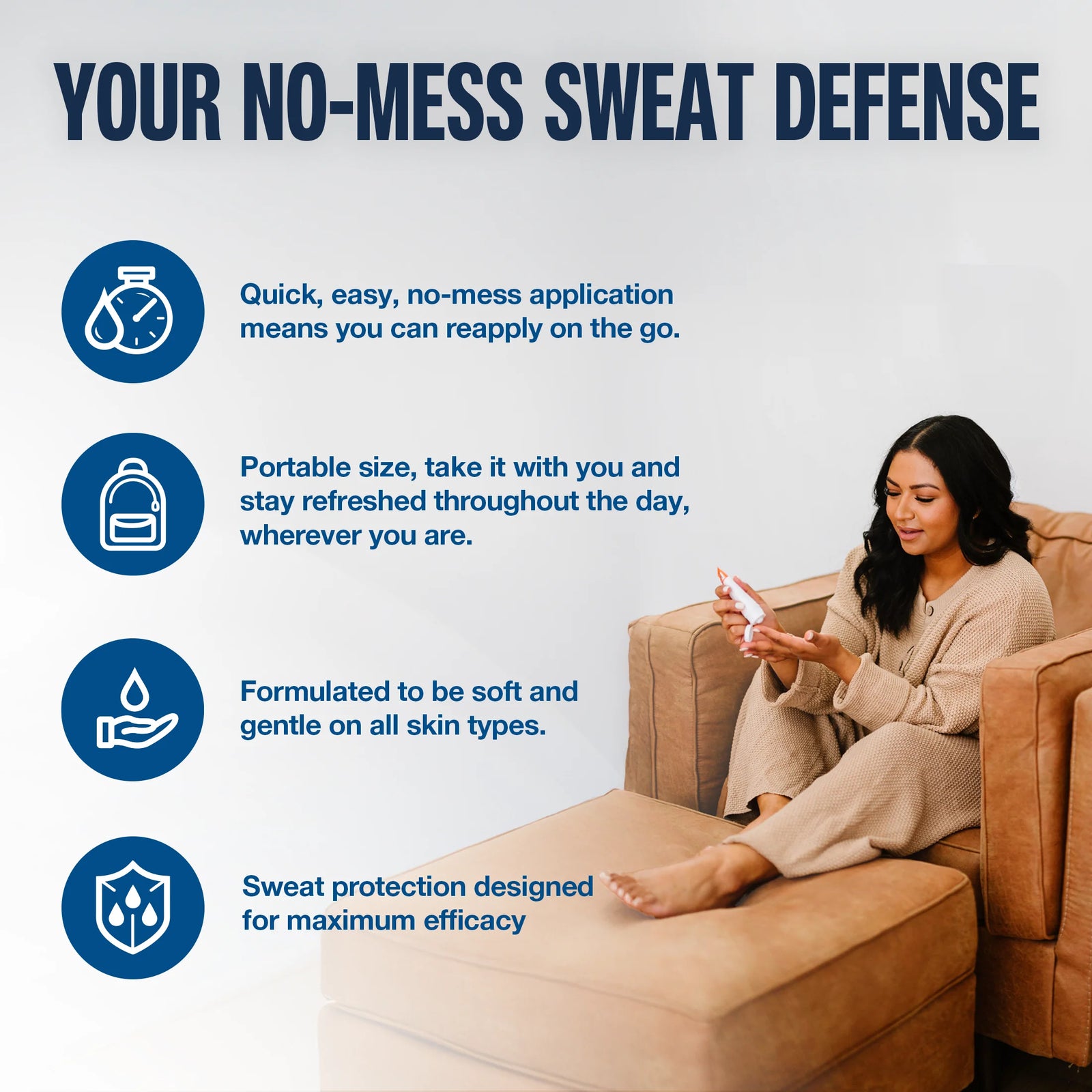 Sweat and Odor Control anti Sweat Foot Lotion for Sweaty Feet, 1.35 Oz