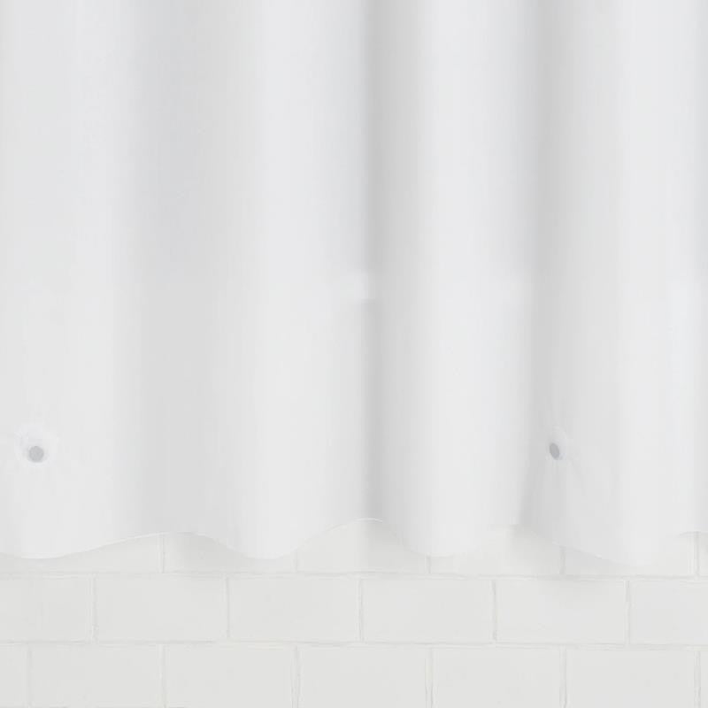 (2 Pack) Light Weight PEVA Shower Curtain Liner, White