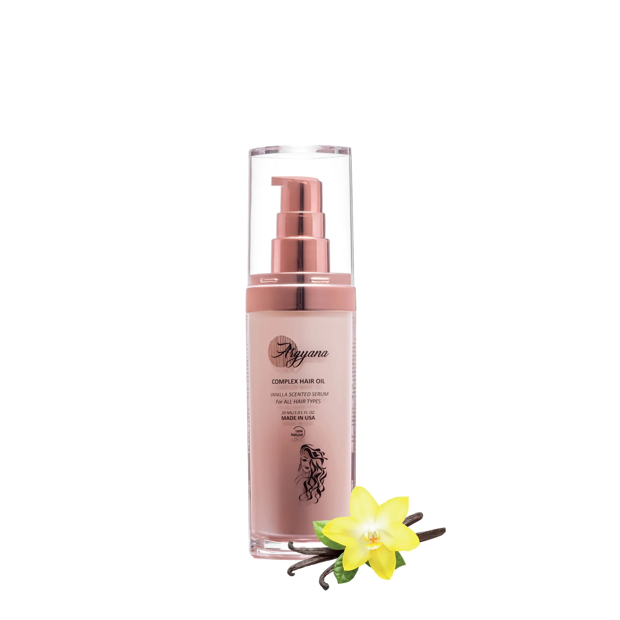 Argyana Hair Oil Serum, Vanilla Scented, Anti-Frizz, Nourish, Hydrate, Repair