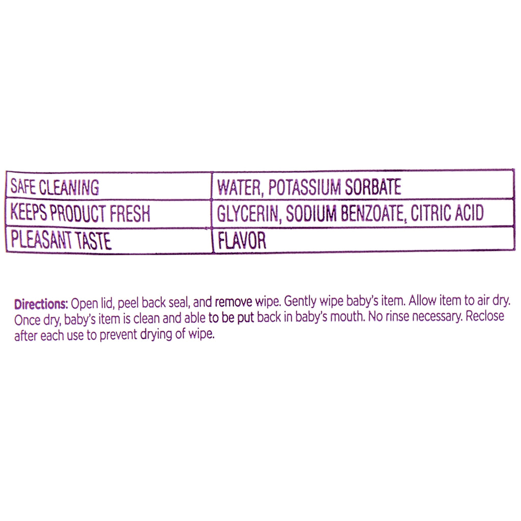 Parent'S Choice Pacifier Wipes, Fruit Flavored, 40 Count