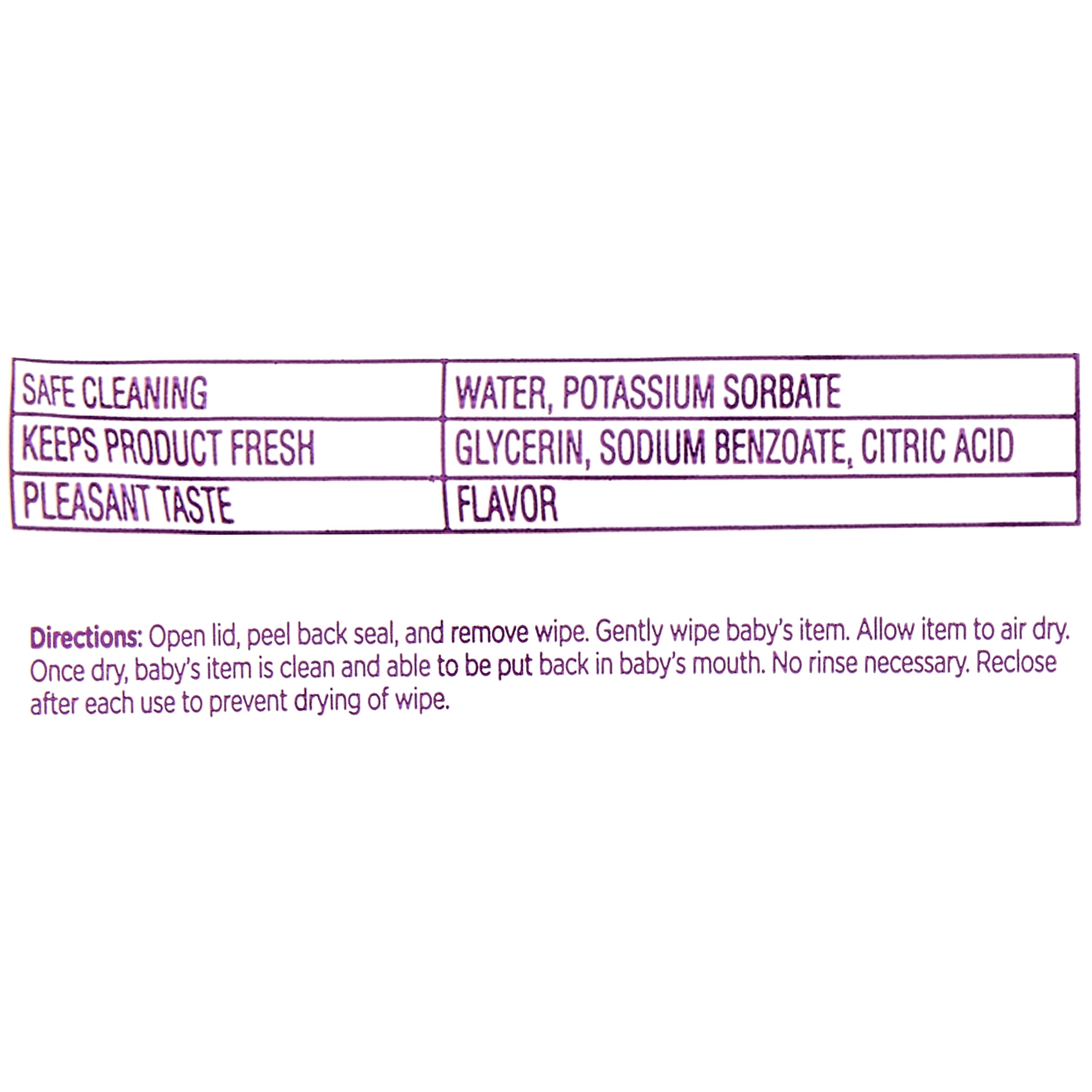 Parent'S Choice Pacifier Wipes, Fruit Flavored, 40 Count