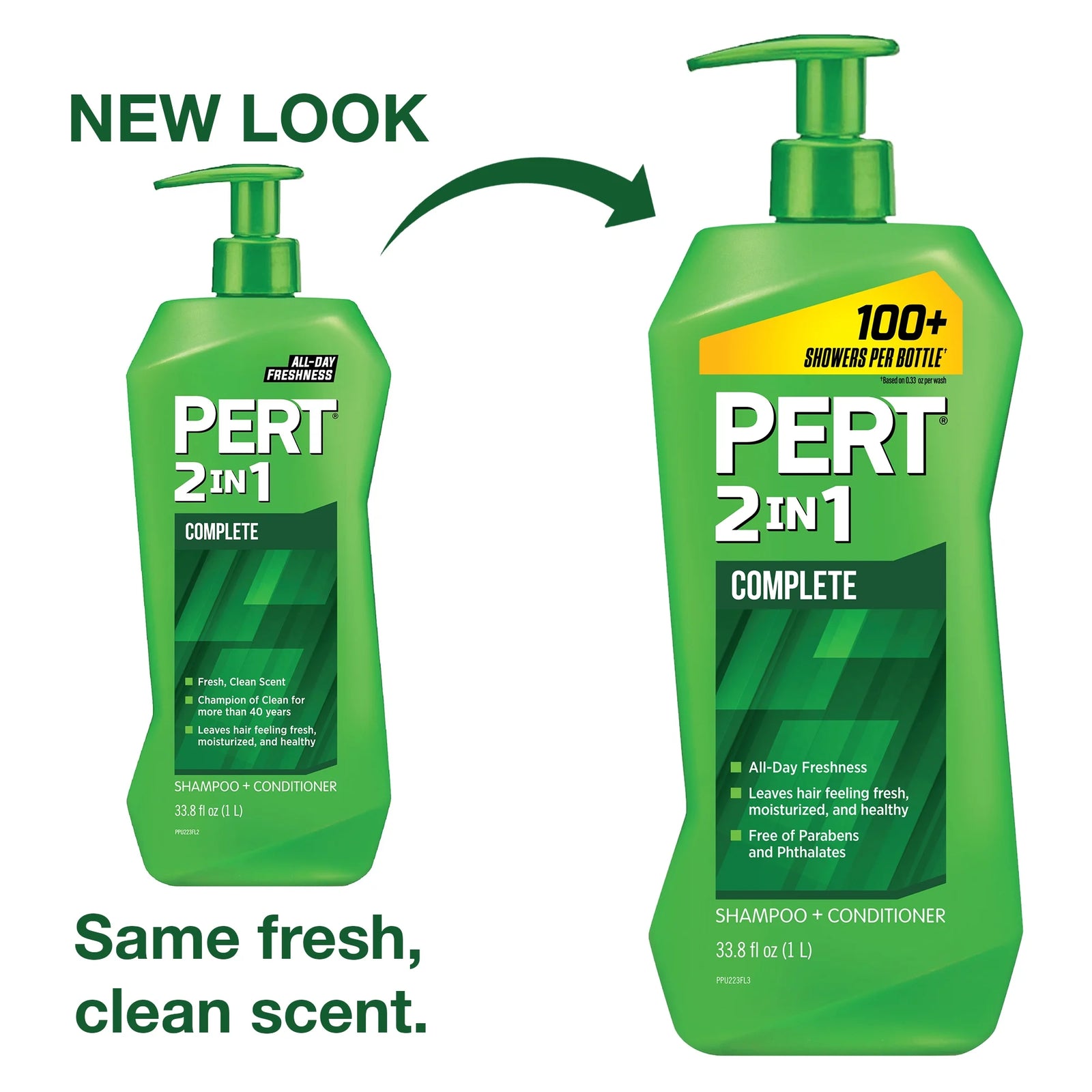 2-In-1 Complete Clean Shampoo and Conditioner, for Clean Manageable Hair, 33.8 F