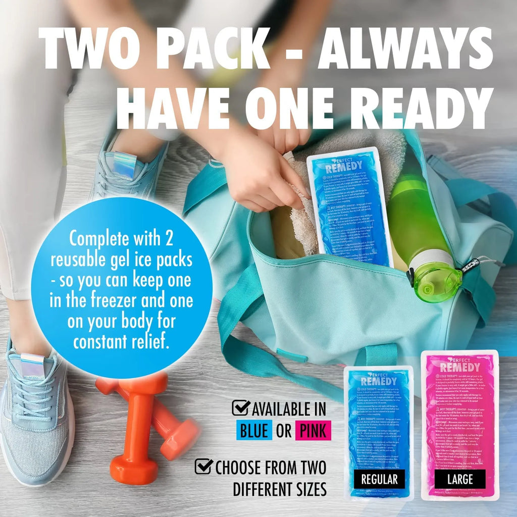 Gel Ice Packs for Injuries Reusable Hot Pack & Cold Pack Compress for Injury, Pa