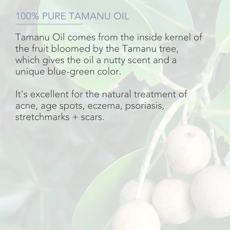Cold Pressed Tamanu Oil, 4 Fl Oz - Calms Irritated Skin - Moisturises Dry Scaly