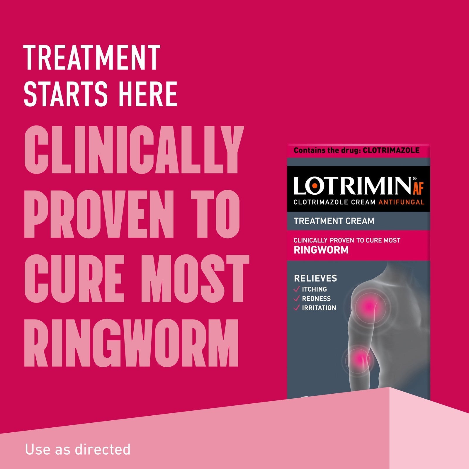 AF Clotrimazole Ringworm Treatment Antifungal Cream, 12G Tube