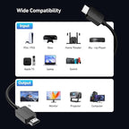 8K HDMI to HDMI Cable, 6 Feet, 2 Pack