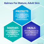 Balmex Adult Advantage B-Protected Skin Relief Cream, with Skinshield Technology to Protect, Soothe and Heal Sensitive Skin, 12Oz