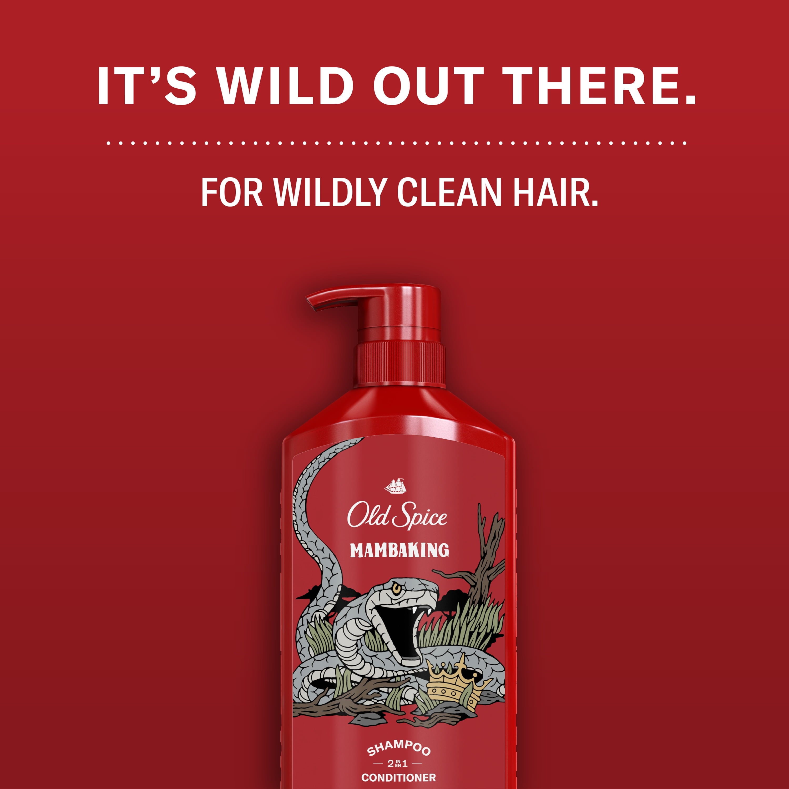 Old Spice Mamba King 2N1 Men'S Shampoo and Conditioner, All Hair Types, 21.9 Fl Oz