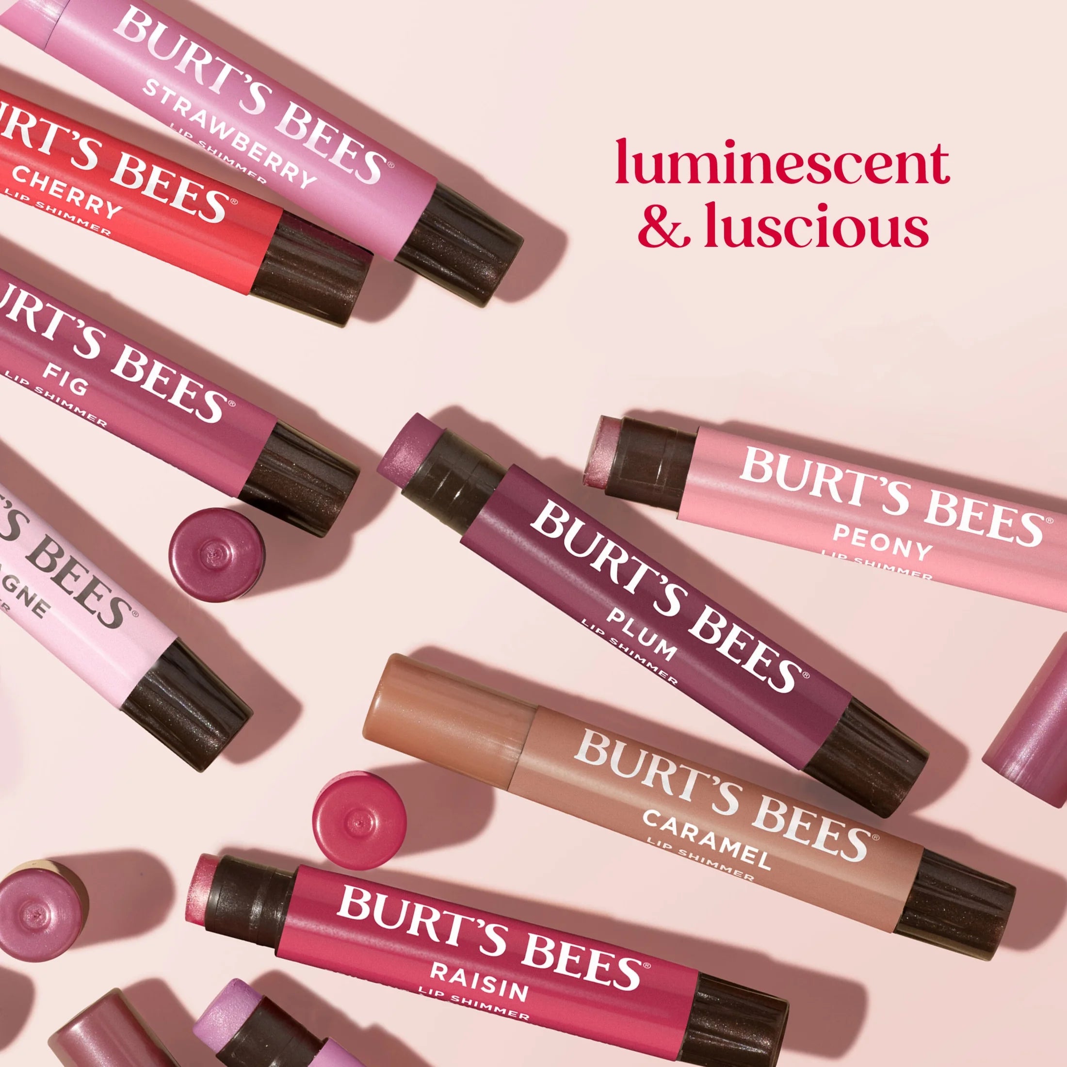Burts Bees Lip Shimmer Peony; 1 Tube, 0.09 Oz.