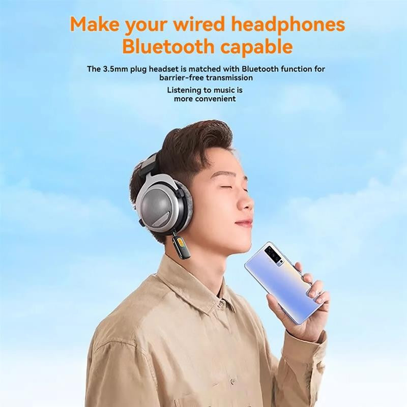 Bluetooth 5.4 Audio Transmitter and Receiver 2 in 1 Bluetooth Wireless 3.5Mm Aux