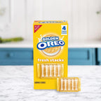 Fresh Stacks Golden Sandwich Cookies, Travel Snacks, 8.05 Oz (4 Multi Snack Pack