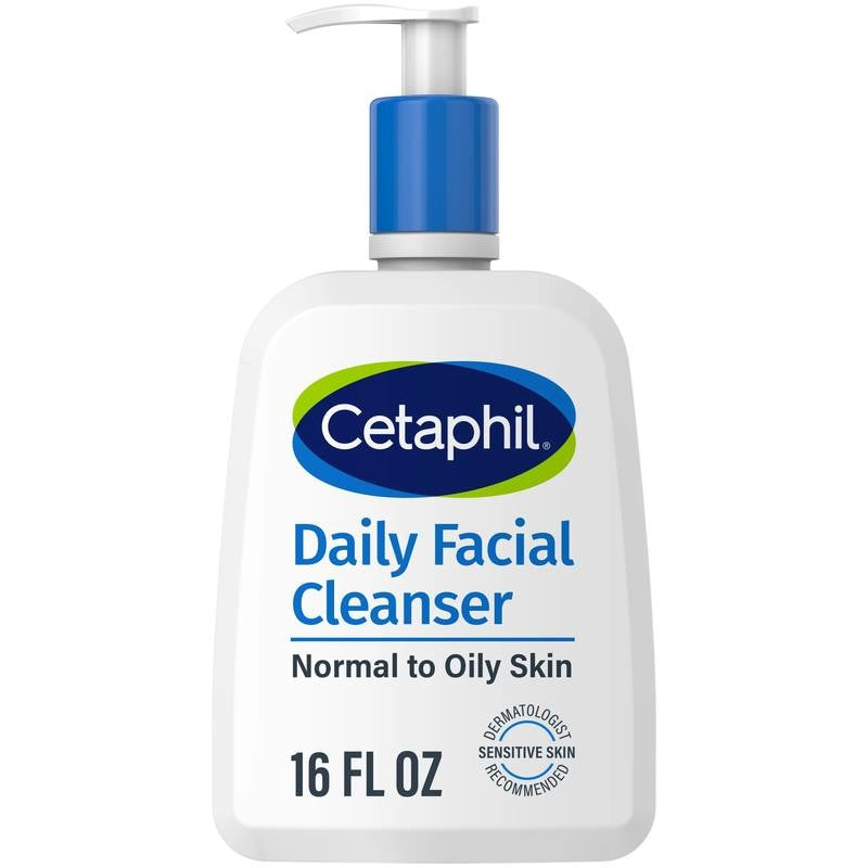 (2 Pack) Daily Facial Cleanser for Sensitive, Combination to Oily Skin, 16 Oz