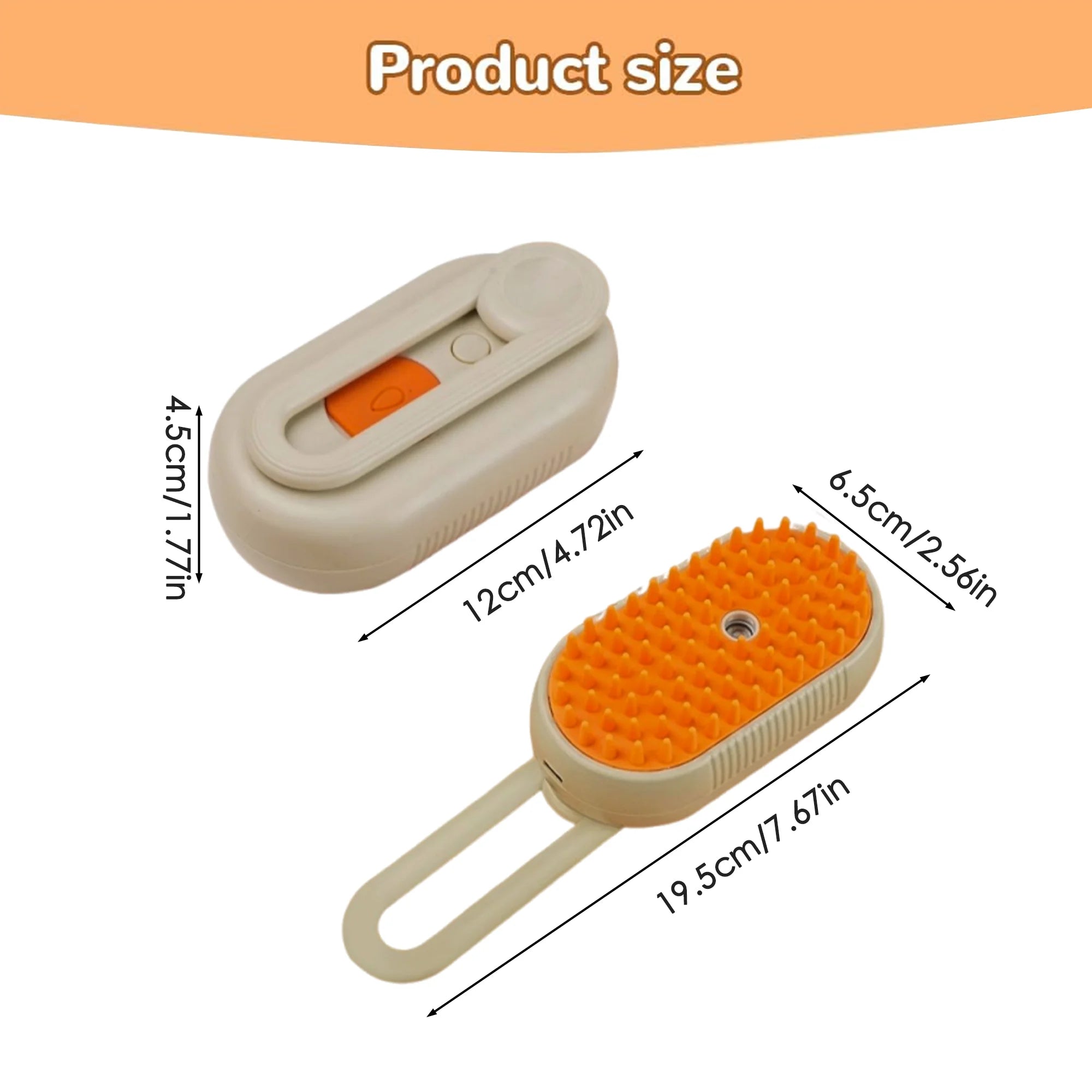 Arsvita Pet Steam Groomer Brush, Defur Comb for Cats Dogs, 3 in 1 Steam Cat Steam Brush for Sheddin Grooming, Massage, Cleaning, Multifunctional Hair Removal Comb for Cats Dogs