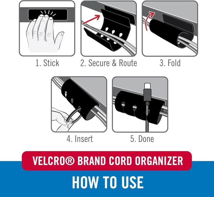Brand Cord Organizer for Desk Cable Management, Nightstand Organization, Unique