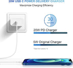 2-Pack 6Ft Long Cord Iphone Charger,3X Faster PD Charging Block and Cable Set USB C Charger,Fast Charger,Compatible with Iphone 17/16/15 Pro Max/Plus/Pro/Air, Ipad Pro/Air