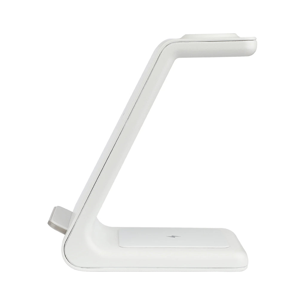 ZSOU 3-In-1 Wireless Charging Stand with Phone, Watch and Earbuds Charger Included, White