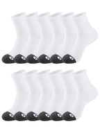 12 Pack Mens Ankle Socks Low Cut Cushioned Athletic Performance Breathable Socks