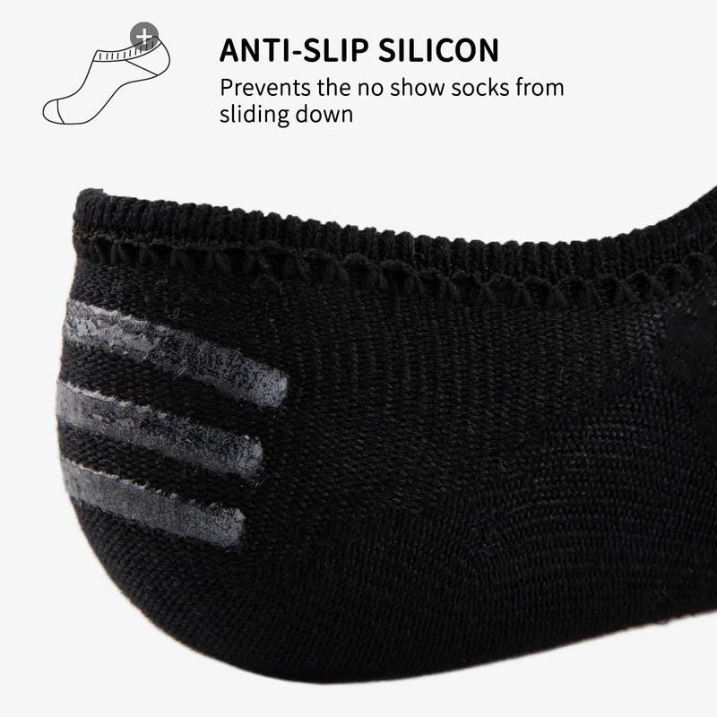 15 Pairs Mens Cotton No Show Socks with Non Slip Grip Casual Walking Socks for M