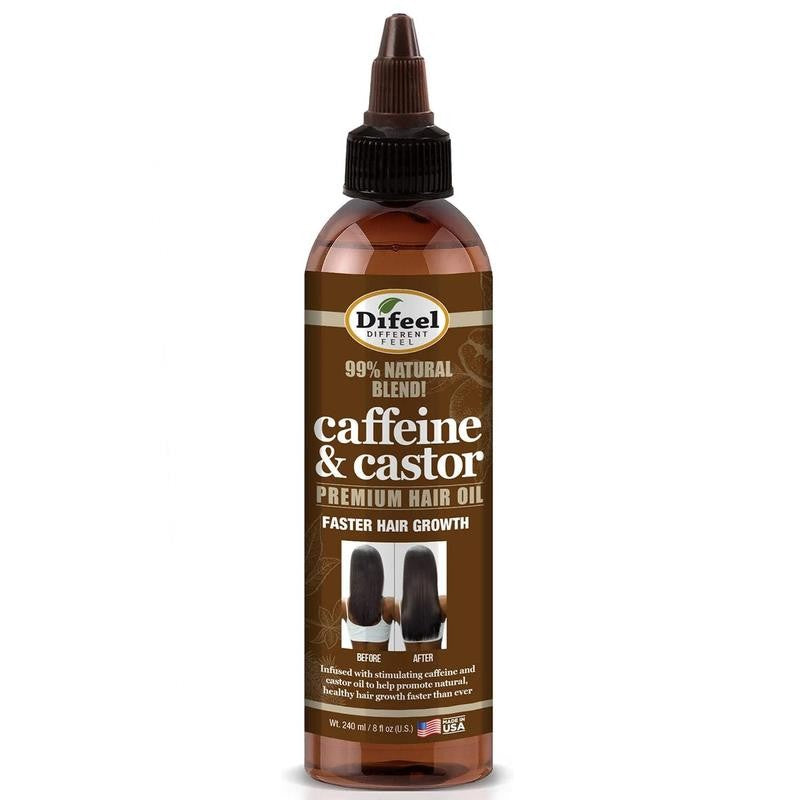 99% Premium Natural Hair Oil Blend- Caffeine & Castor Faster Hair Growth Hair Oi