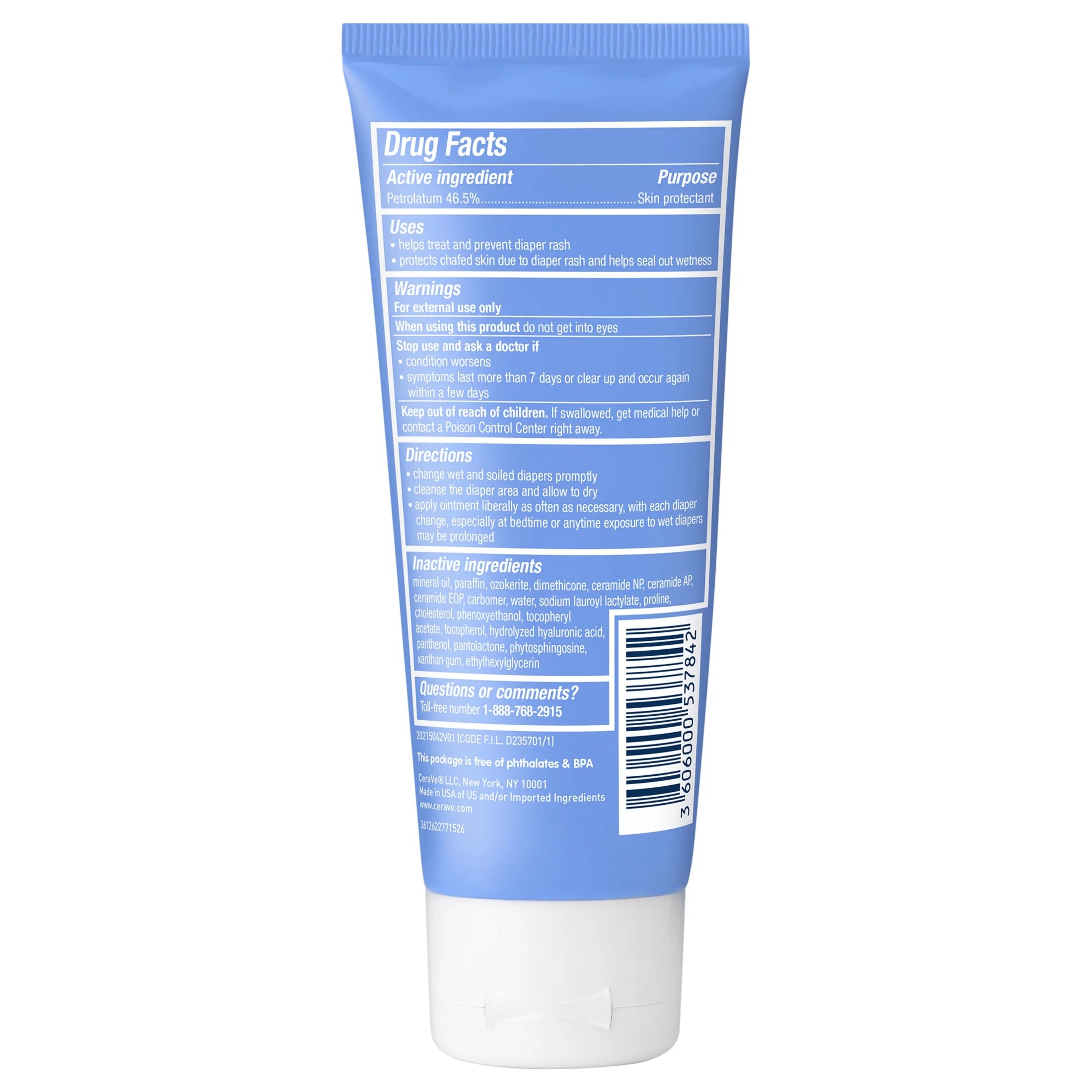 Cerave Baby Healing Ointment for Diaper Rash & Cracked Chafed Dry Skin for Baby + Toddler 3 Oz