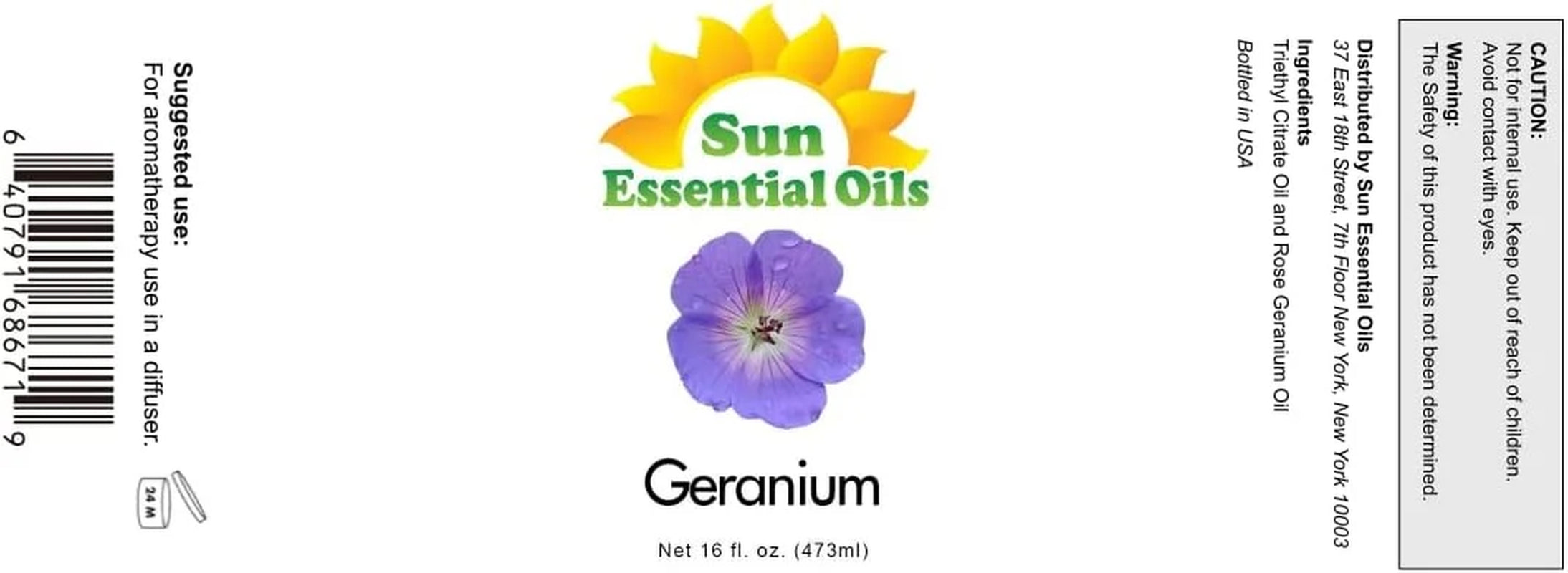 - Geranium Essential Oil 16Oz for Aromatherapy, Diffuser, Stress Relief