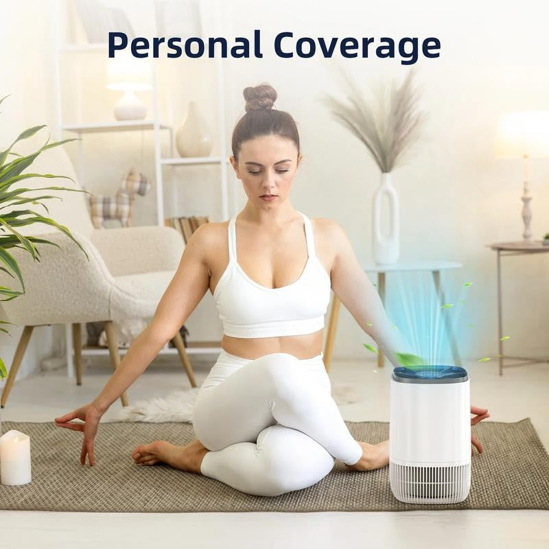 Air Purifiers for Home, HEPA Air Cleaner for Smoke Pollen Pet Dander Hair Portab