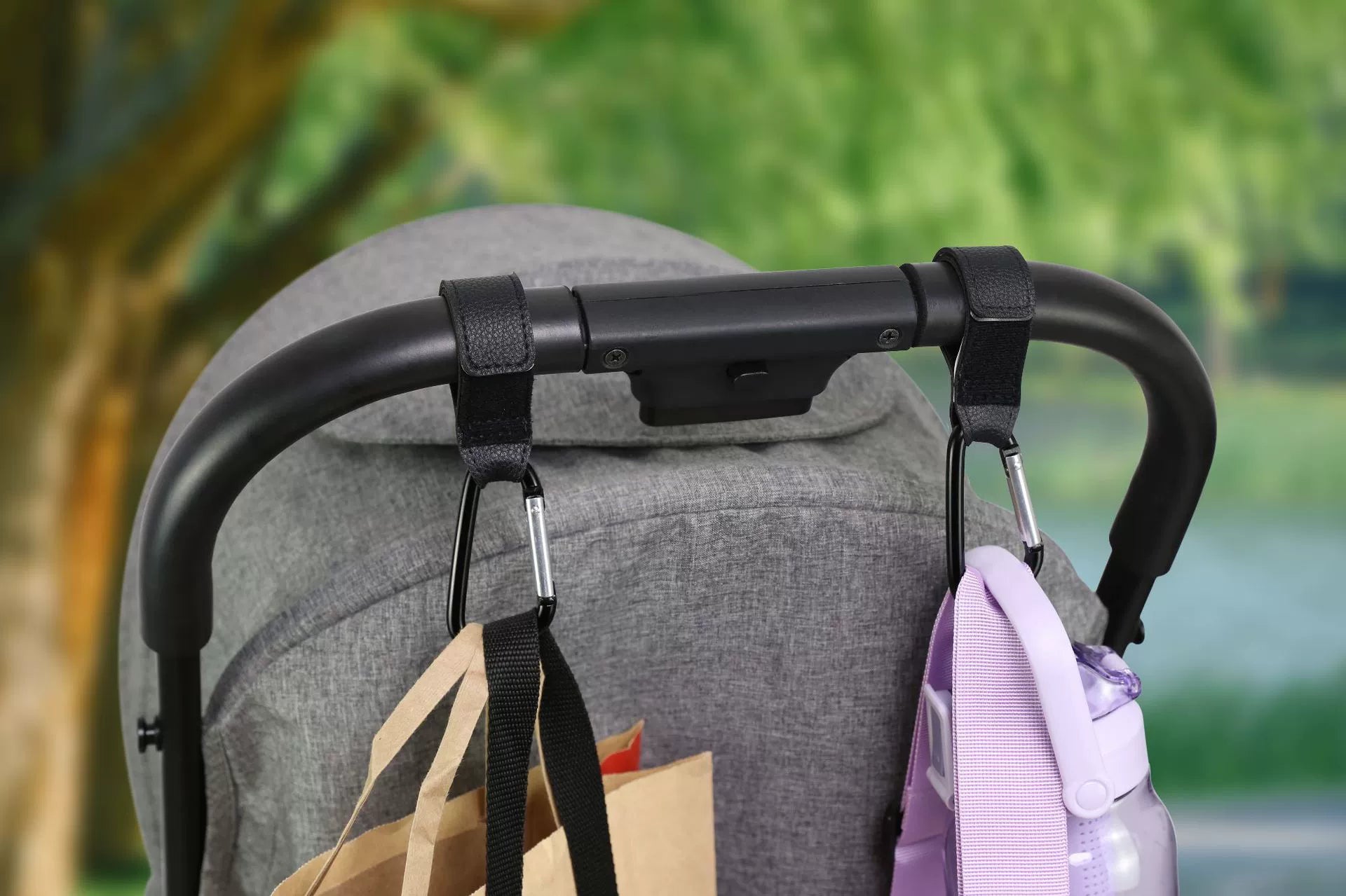 Parent'S Choice Universal Stroller Hooks Organizer Clips for Hanging Bags 2Pack Black