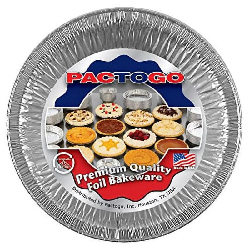 9" Aluminum Foil Pie Pans 1" Deep - Made in USA Disposable Tins (Pack of 25)