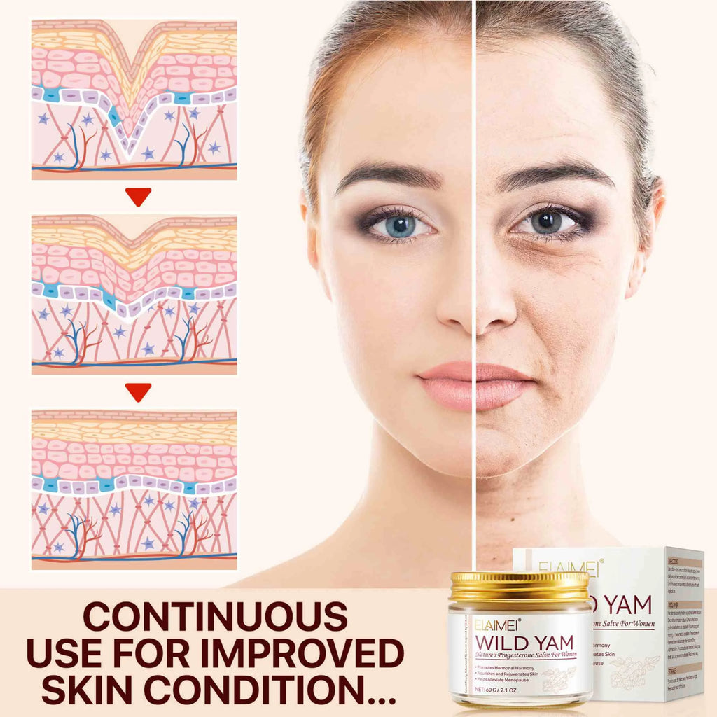 2-Pack Wild Yam Cream,All Natural Moisturization,Nourishes and Rejuvenates Skin,Skincare Products for Woman