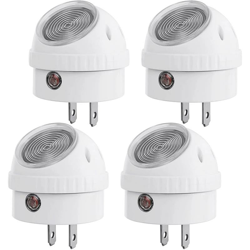 4-Pack LED Night Light Plug In,Nightlight Dusk to Dawn Auto on and Off, 360° Rot