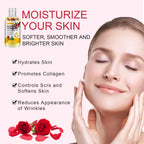 Aliver Rose & Vitamin E Oil for Face, 100% Pure and Natural , for Skin Moisturizing, Anti-Aging, Reduce Pigmentation, 2.02 Fl Oz