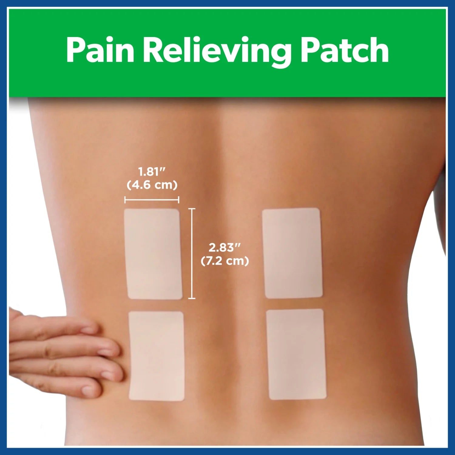 8 Hour Pain Relief Patch with Camphor 3.1% & Menthol 6% for Back & Muscles, 60 C