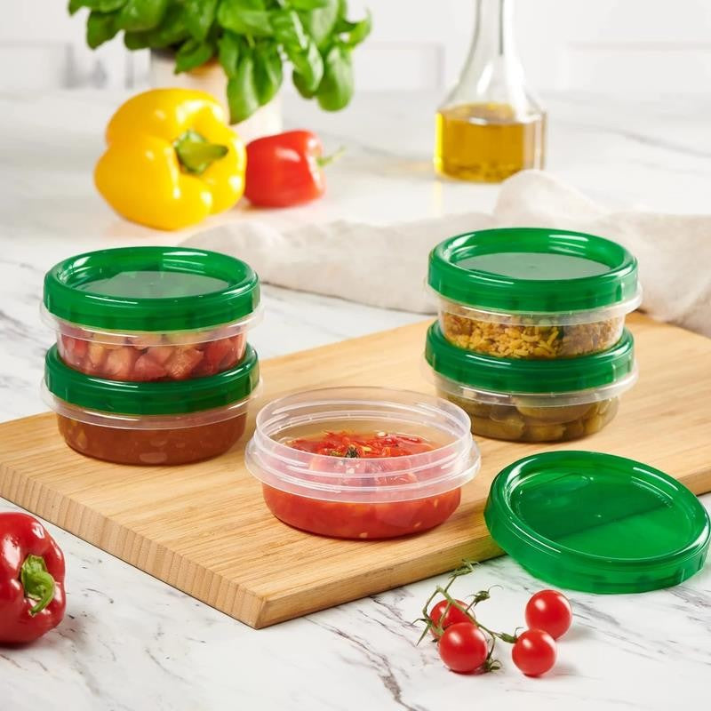 8 Oz Twist Cap Meal Prep Containers Reusable Food Storage Containers with Lids,