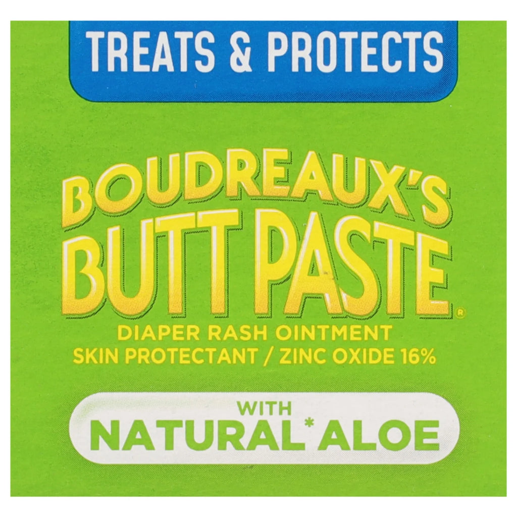 Boudreaux'S Butt Paste with Natural* Aloe Diaper Rash Cream, Ointment for Infant, 4 Oz Tube