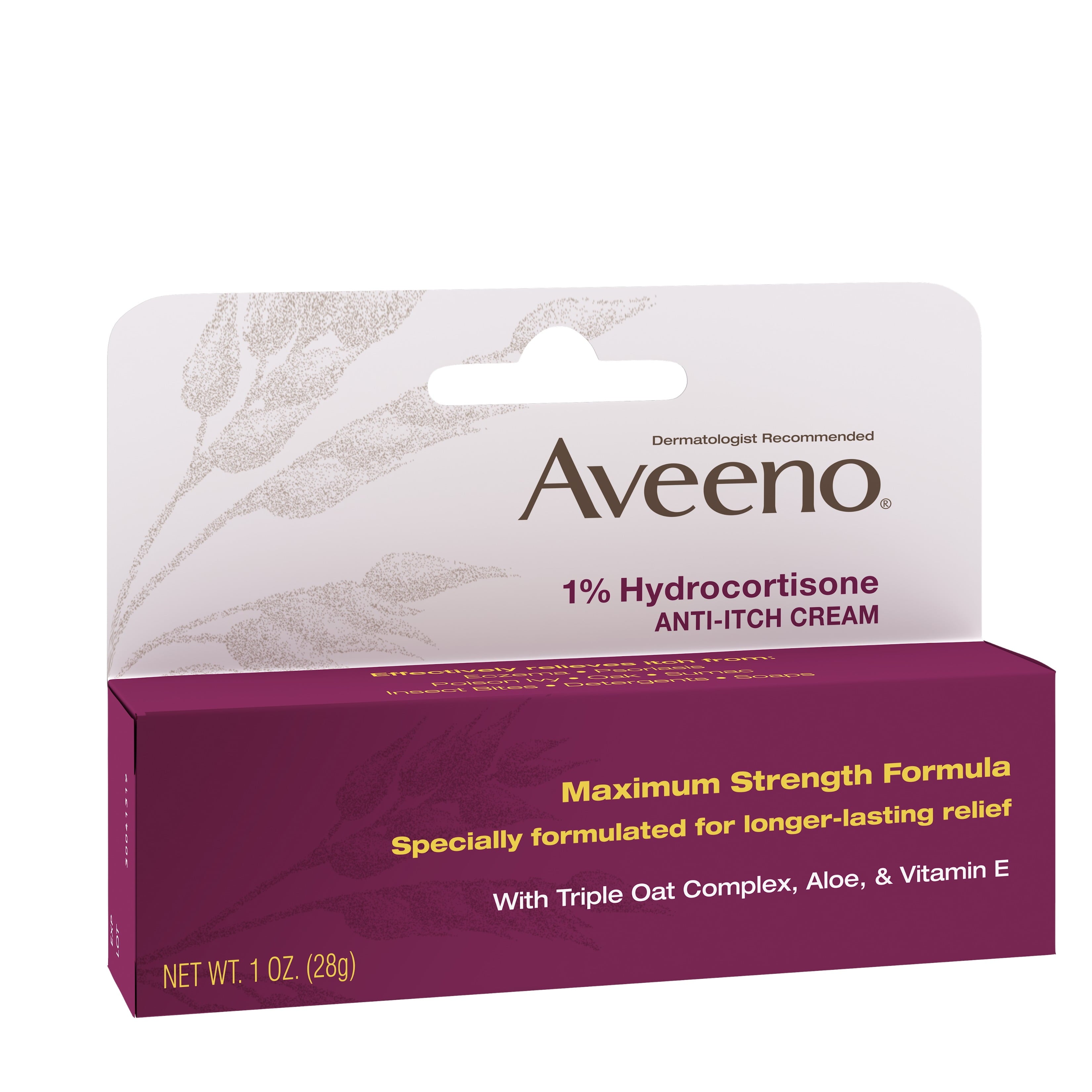 Aveeno Maximum Strength 1% Hydrocortisone Anti-Itch Cream - 2 Pack