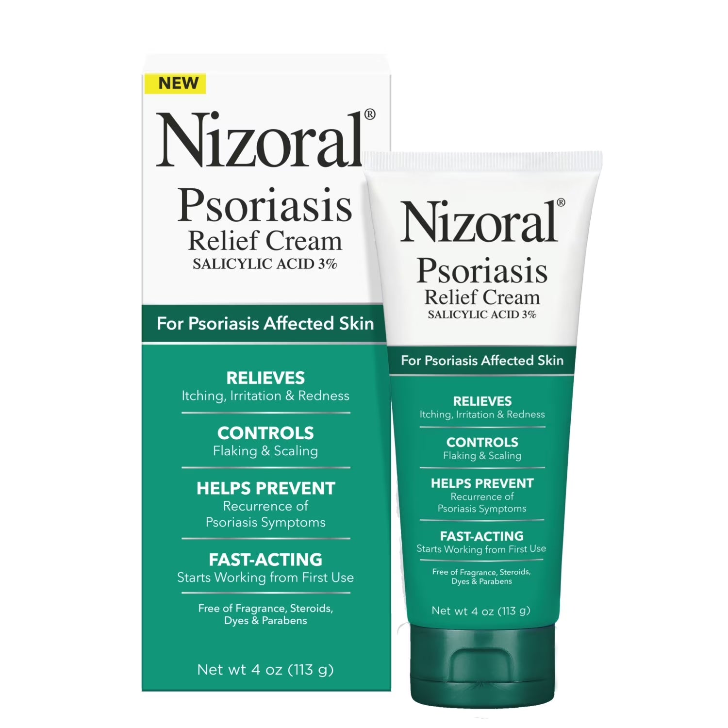Nizoral Psoriasis Relief Cream Relieves Itch Redness & Controls Flaking & Scaling (Salicylic Acid 3%)